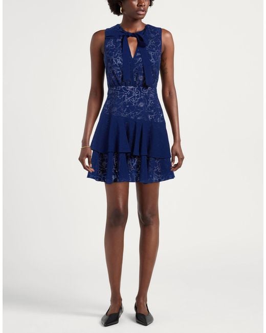 Ted Baker Blue Mini Dress Viscose, Polyamide