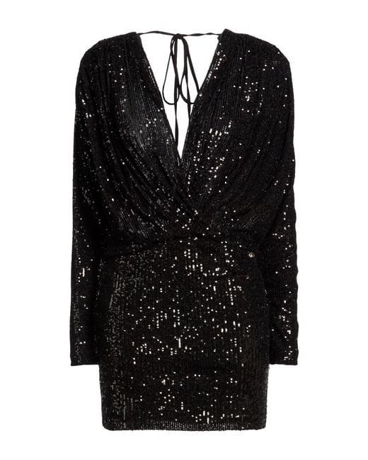 Relish Black Mini Dress Polyester, Elastane