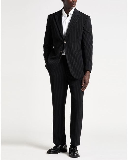Giorgio Armani Blue Suit Polyester, Cupro for men