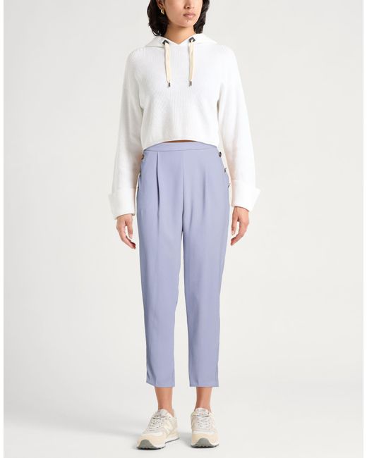 Elisabetta Franchi Blue Light Pants Polyester