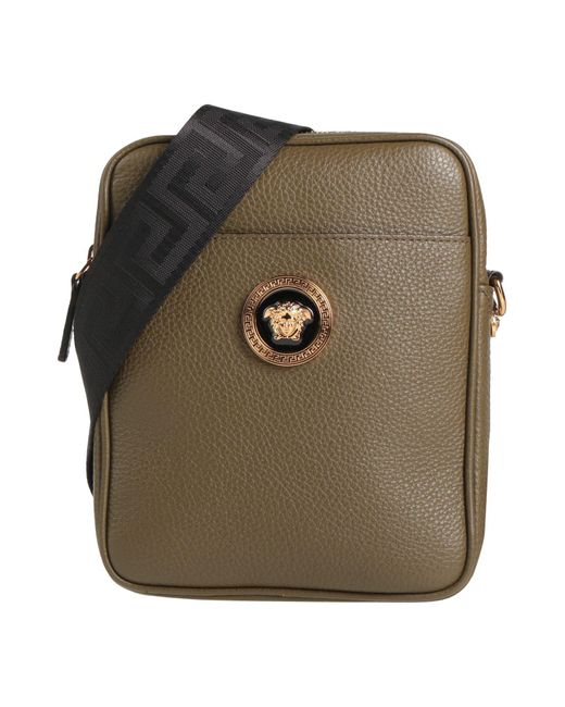Versace Green Military Cross-Body Bag Calfskin for men