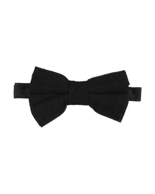 Lanvin Black Ties & Bow Ties Wool, Silk for men