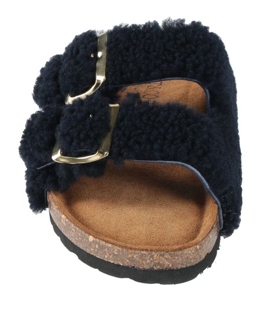Post & Co Black Sandals Shearling