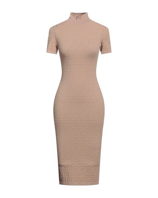 Fendi Natural Midi Dress