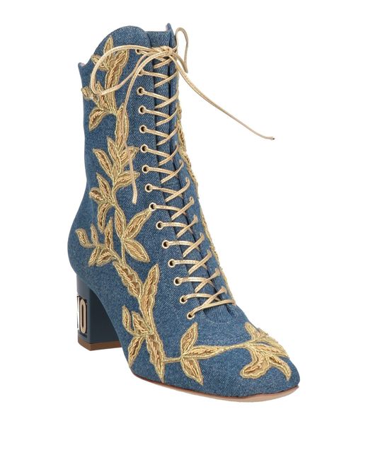 Moschino Blue Ankle Boots