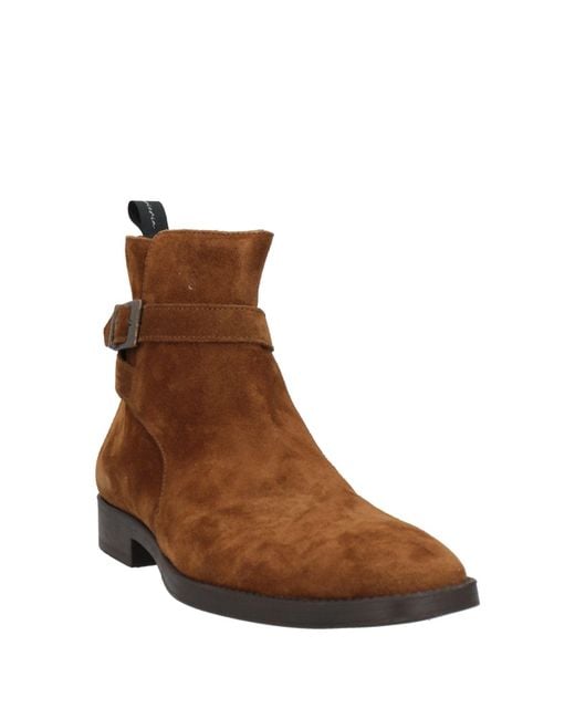 Antica Cuoieria Brown Ankle Boots Leather for men
