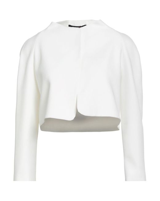 Paule Ka White Blazer Triacetate, Polyester