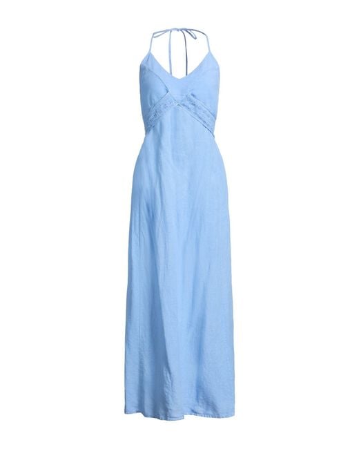 120% Lino Blue Maxi Dresses
