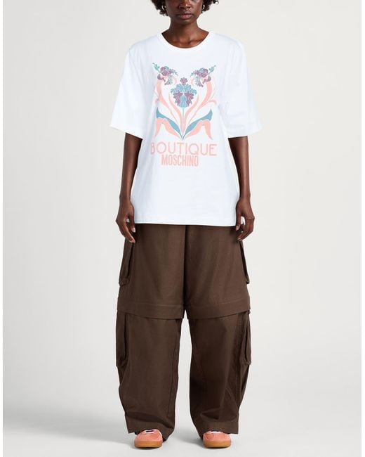 Boutique Moschino White T-Shirt Cotton