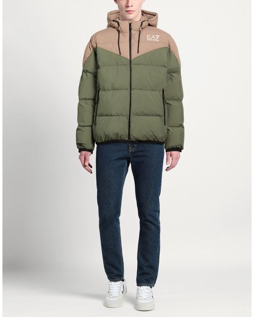 EA7 Green Puffer for men