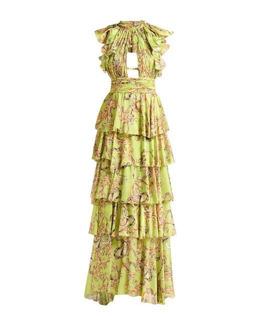 W Les Femmes By Babylon Metallic Maxi Dress Polyester