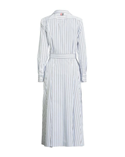 Thom Browne Blue Midi Dress Cotton