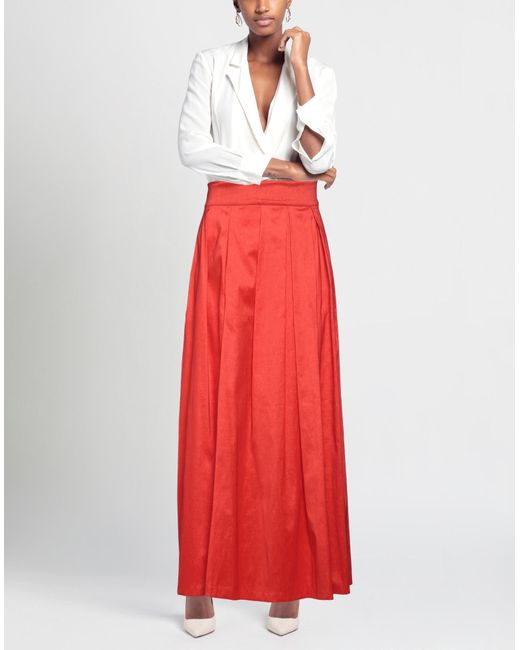 Hanita Red Maxi Skirt
