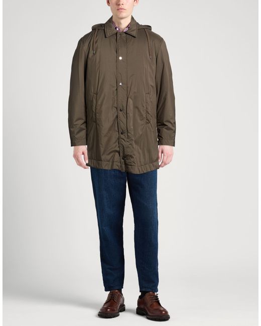 Herno Brown Coat Polyamide for men