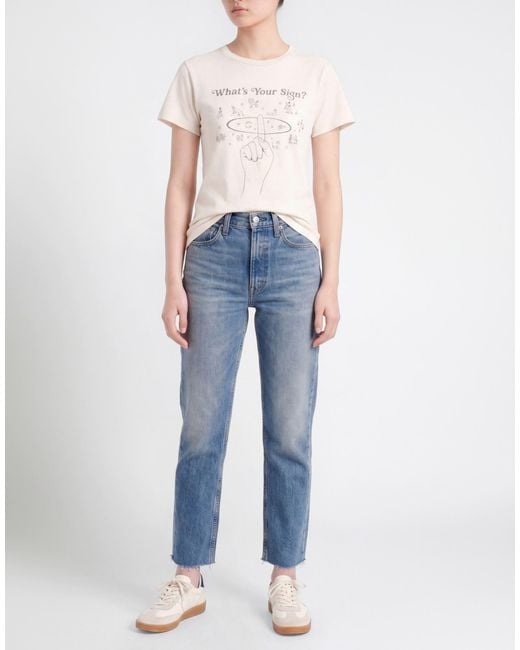 Re/done Natural T-Shirt Cotton, Recycled Cotton