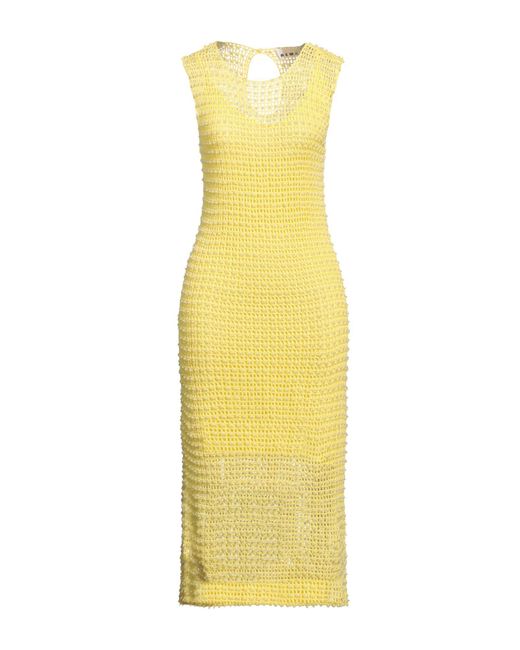 REMAIN Birger Christensen Yellow Midi Dress