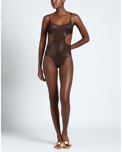 The Attico Brown One-piece Swimsuit