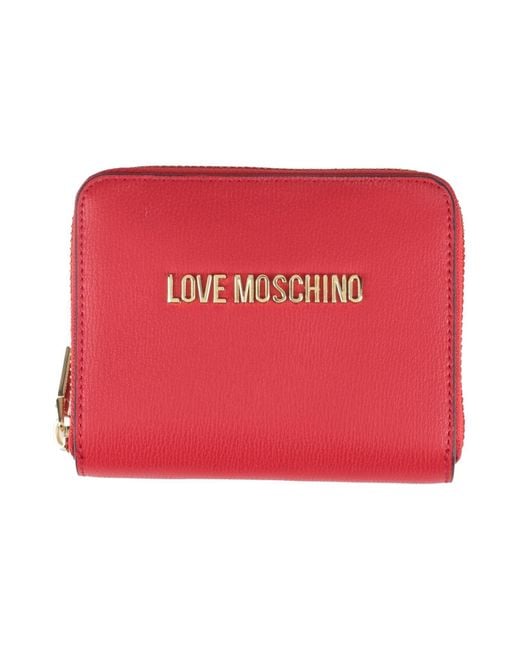 Love Moschino Red Wallet Polyurethane
