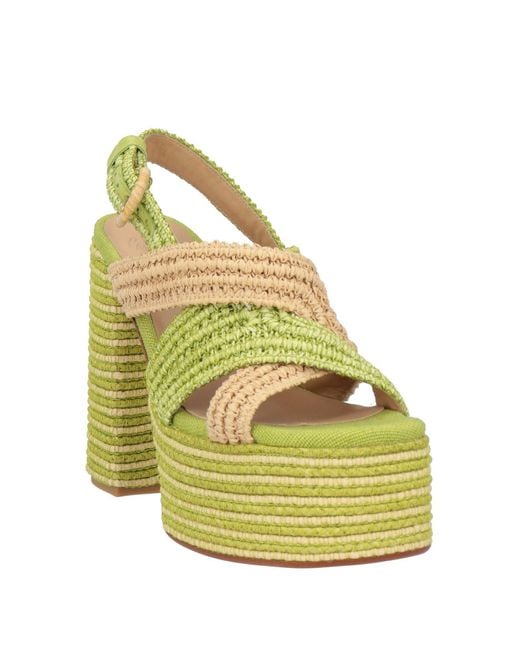 Castaner Yellow Sandals Textile Fibers