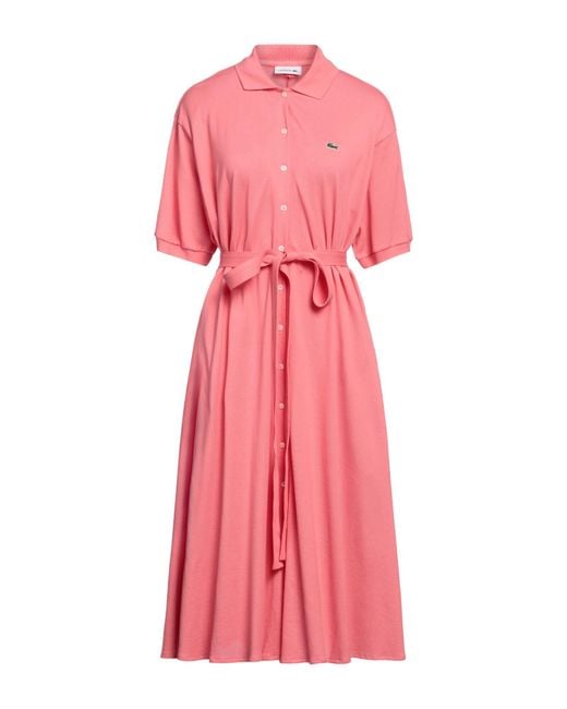 Lacoste Pink Midi Dress