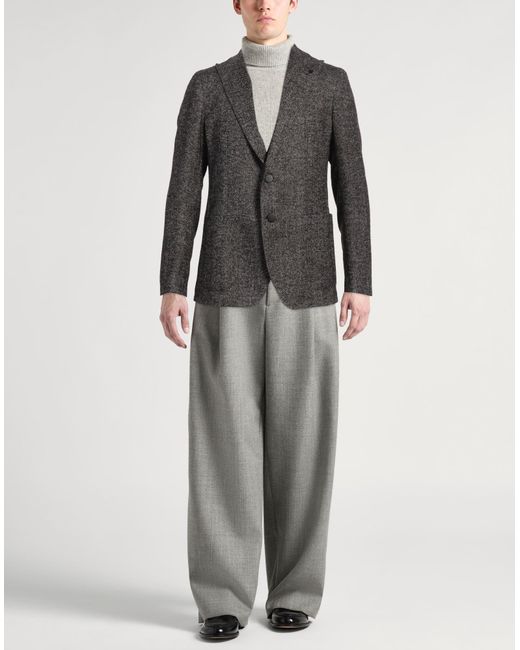 Tagliatore Black Dark Blazer Wool, Alpaca Wool, Polyamide, Elastane for men