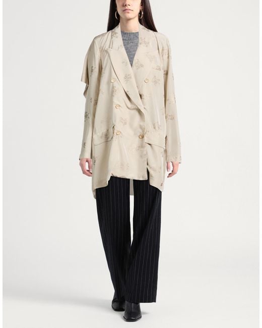 Uma Wang Natural Overcoat & Trench Coat Viscose