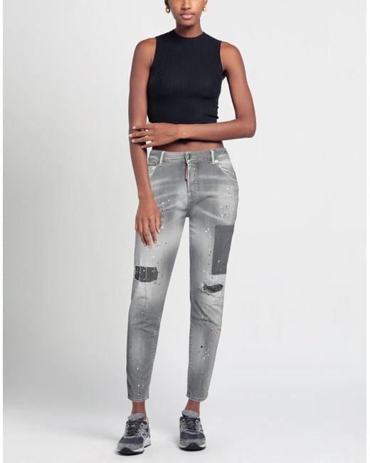 Pantalon en jean DSquared² en coloris Gray