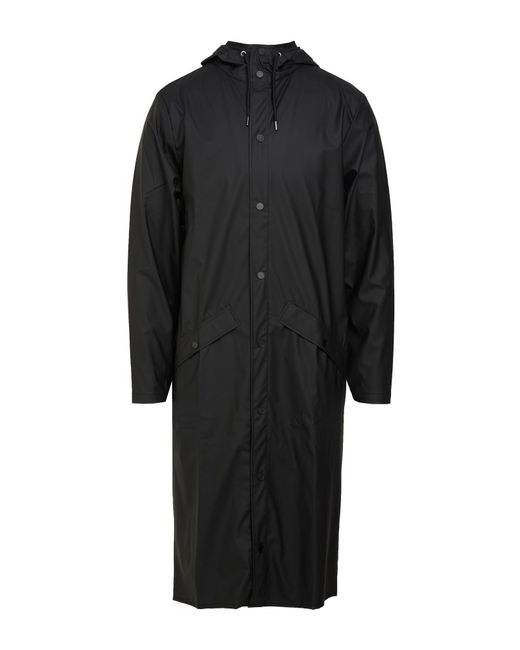 Rains Black Overcoat & Trench Coat for men