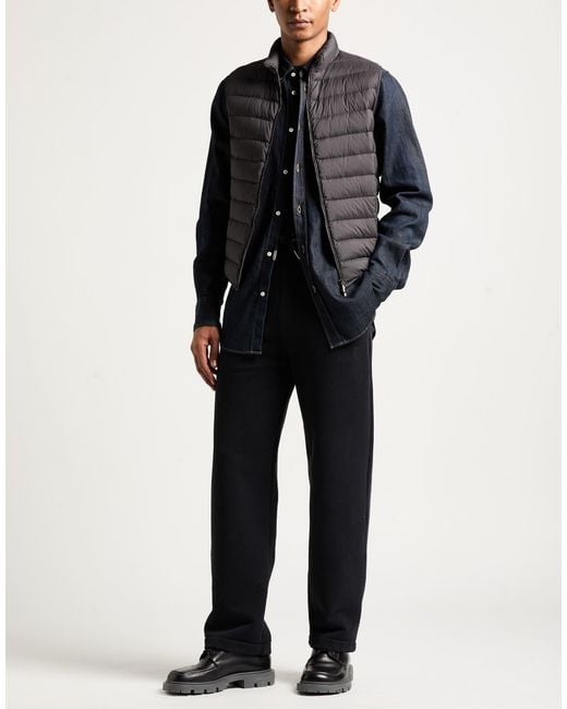 Moorer Gray Vest Polyamide, Polyurethane for men