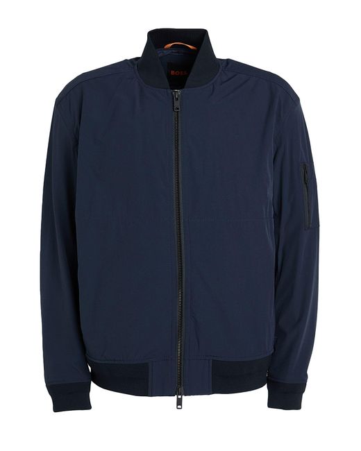 Boss Blue Jacket Polyamide, Elastane for men