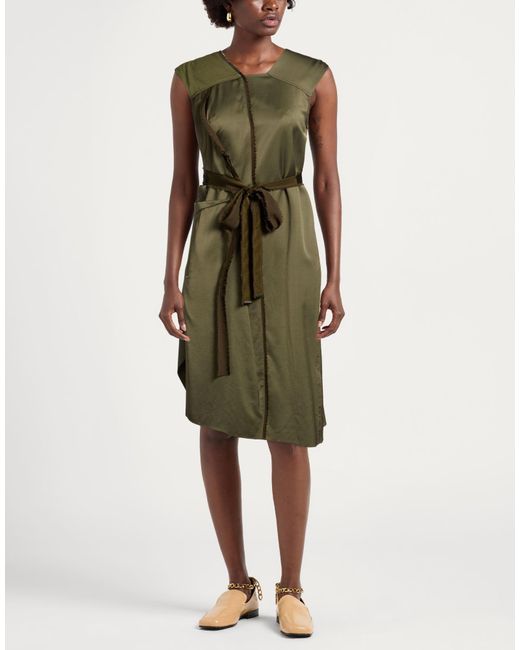 High Green Midi Dress