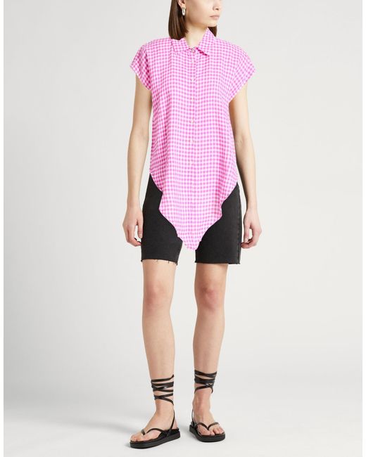 120% Lino Pink Fuchsia Shirt Linen
