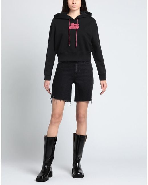 Versace Jeans Couture Black Sweatshirt Cotton, Elastane