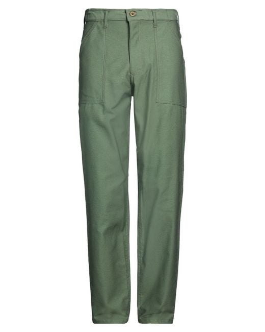 Stan Ray Green Pants Cotton for men