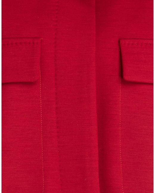 Max Mara Red Brick Jacket Wool, Polyamide, Lyocell, Elastane