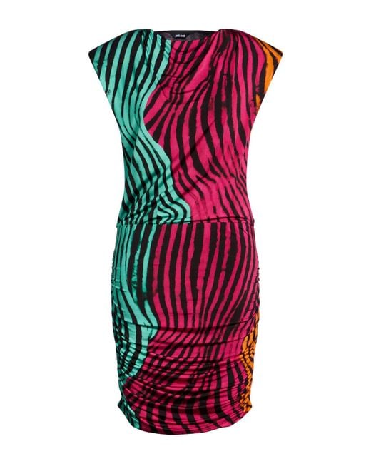 Just Cavalli Red Mini Dress Viscose, Elastane