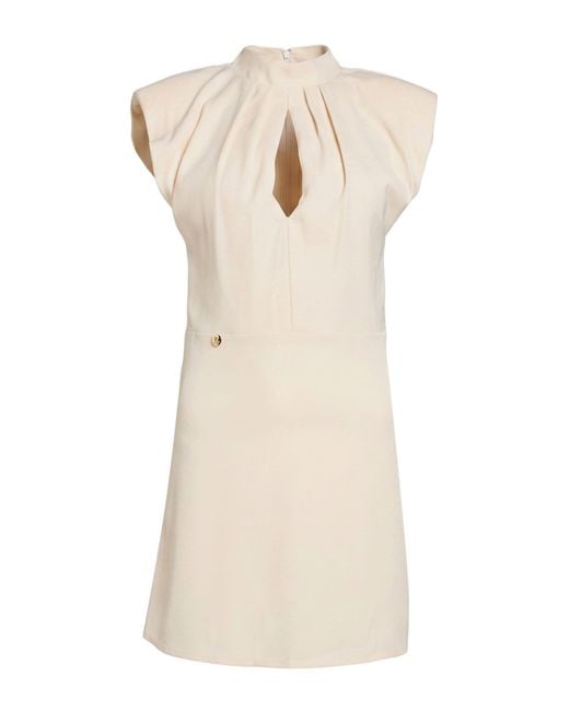 Kontatto Natural Ivory Mini Dress Polyester, Elastane