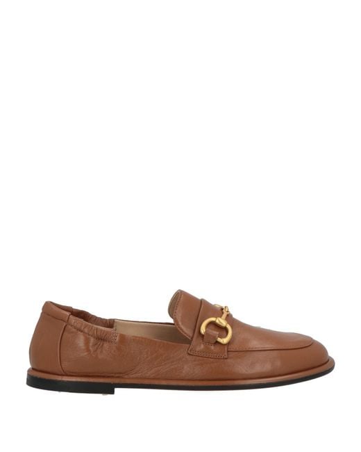 Pomme D'or Brown Loafers Leather