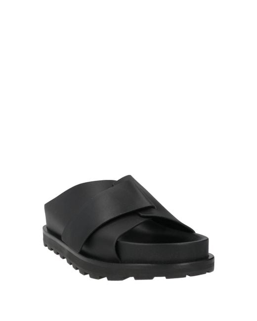 Jil Sander Black Sandals Leather for men