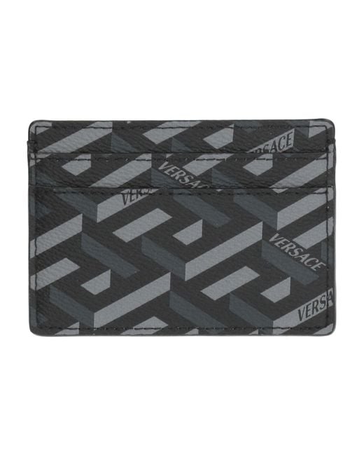 Versace Gray Cardholder Leather for men