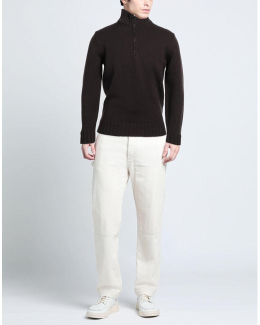 FILIPPO DE LAURENTIIS Black Dark Turtleneck Merino Wool for men
