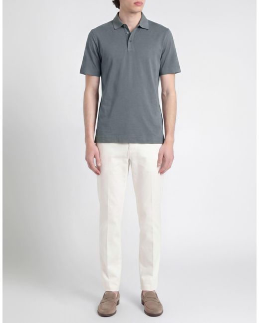 Daniele Fiesoli Gray Polo Shirts for men