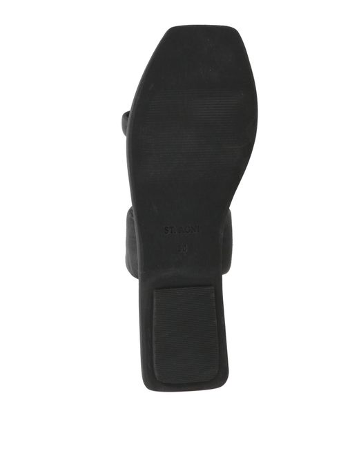 St. Agni Black Sandals
