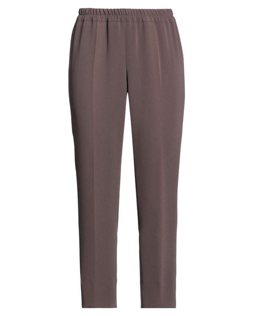 Maison Common Brown Pants Triacetate, Polyester