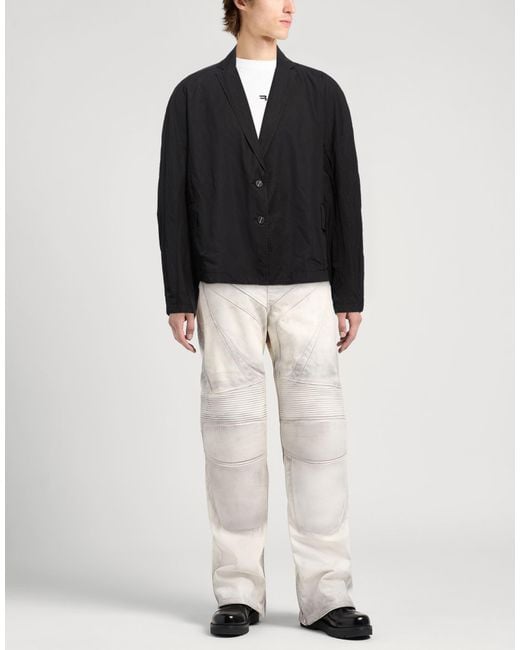 Thom Krom Black Jacket Cotton, Linen for men