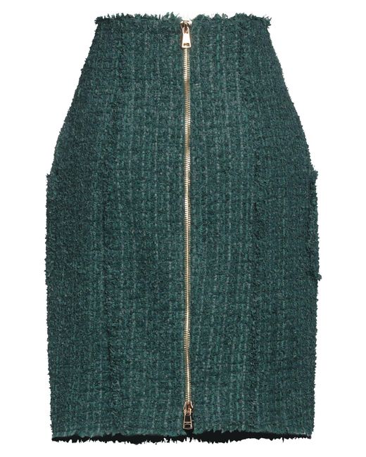 Balmain Green Midi Skirt