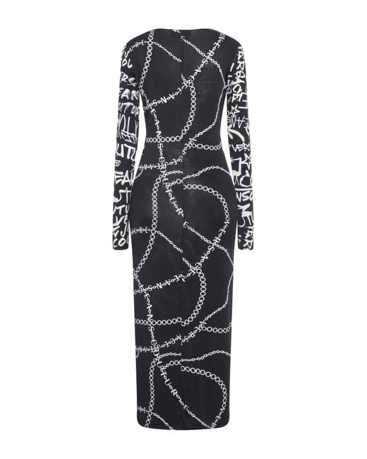 Versace Jeans Couture White Midi-Kleid