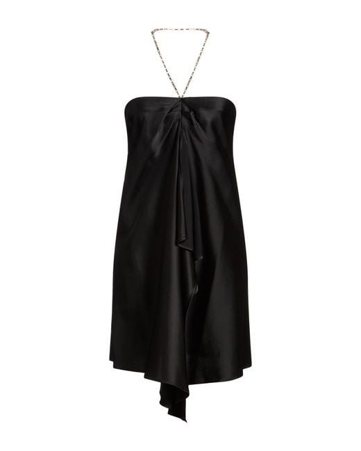 Amen Black Mini Dress Acrylic, Viscose, Elastane