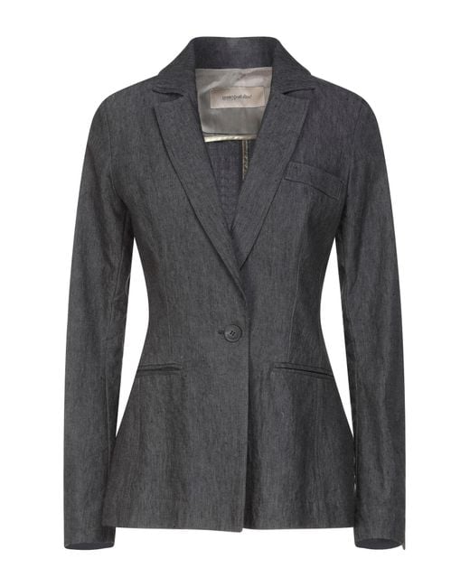 Gentry Portofino Linen Suit Jacket, Marled Pattern in Steel Grey (Gray) -  Lyst