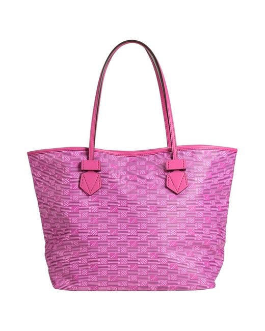 Moreau Paris Pink Saint Tropez Tote -- Fuchsia Handbag Textile Fibers